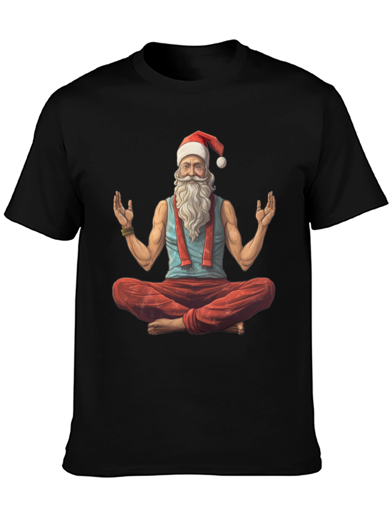 Zen Santa T-Shirt - Holiday Yoga Tee