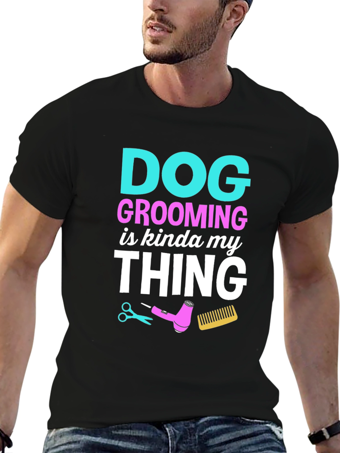 Dog Grooming Is My Thing Black T-Shirt