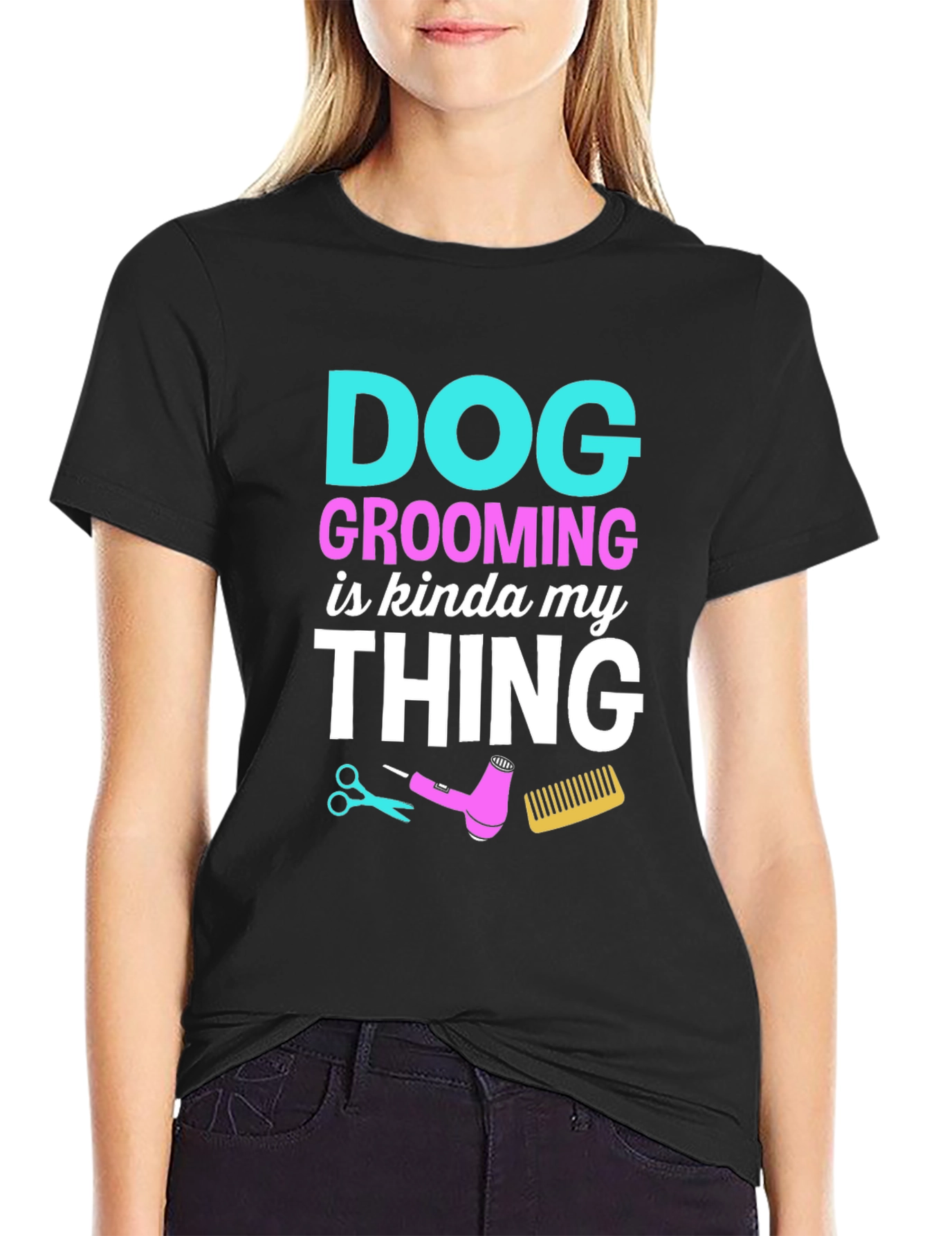 Dog Grooming Is My Thing Black T-Shirt