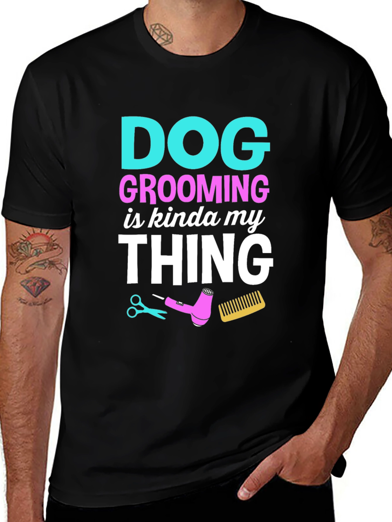 Dog Grooming Is My Thing Black T-Shirt