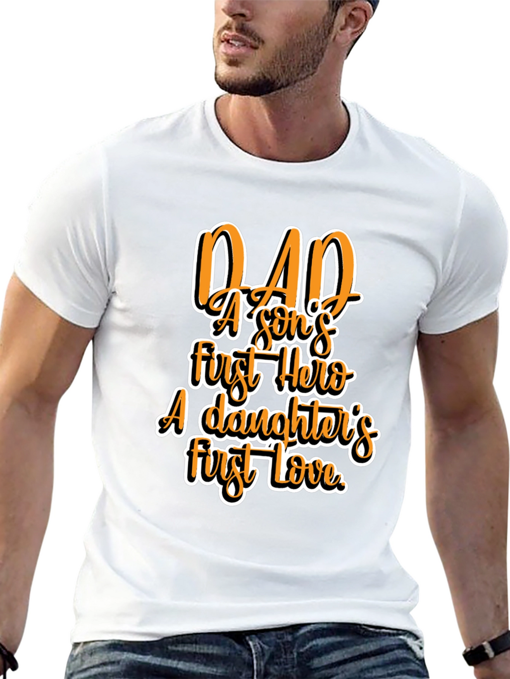 Dad Hero Love Graphic T-Shirt