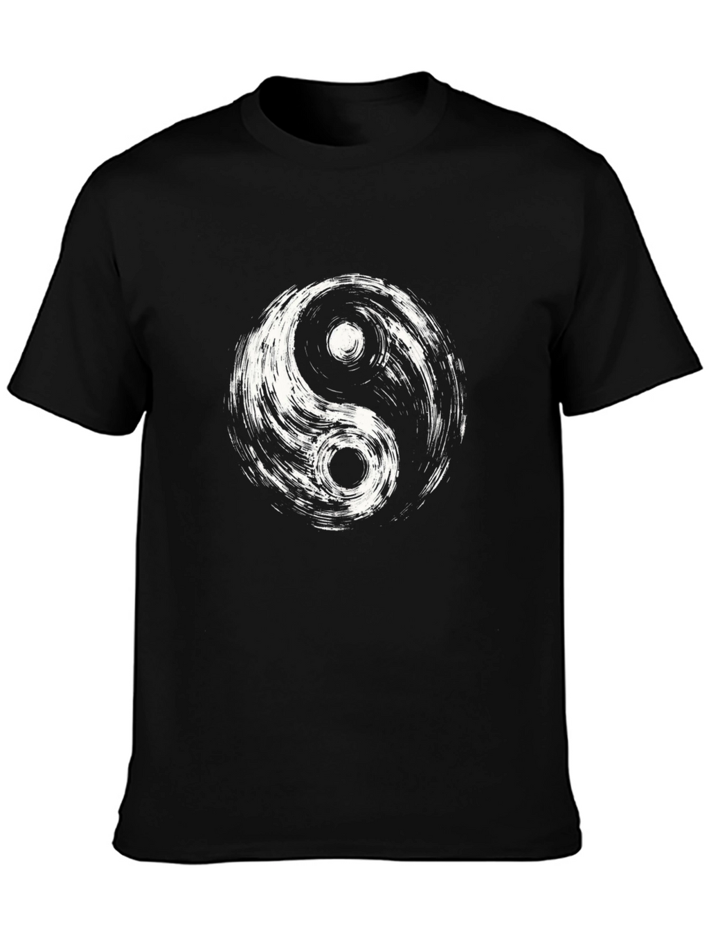 Yin Yang Graphic Tee - Black Cotton Blend
