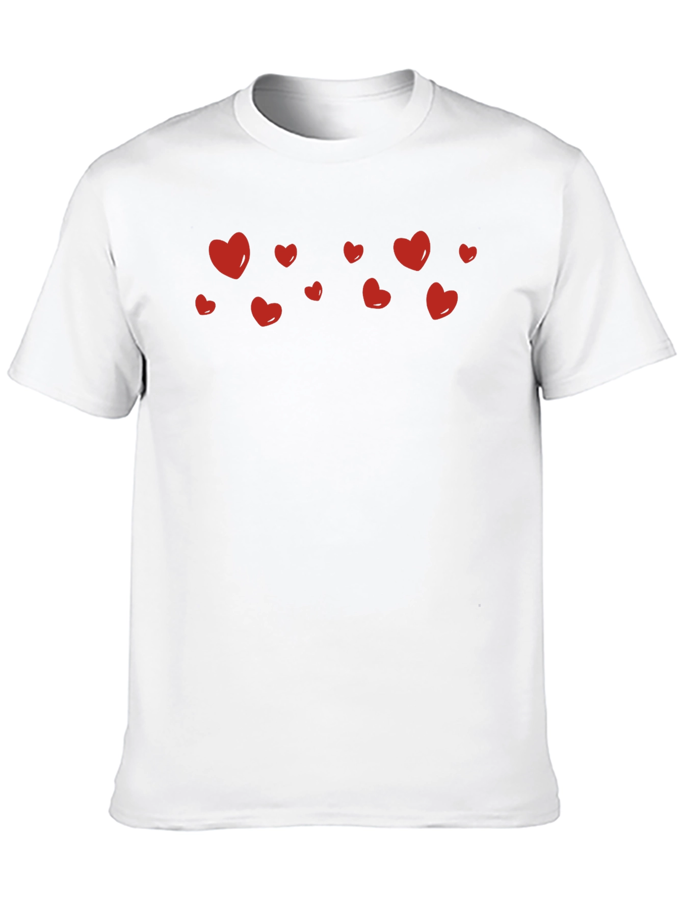 Heart Print Crew Neck T-Shirt