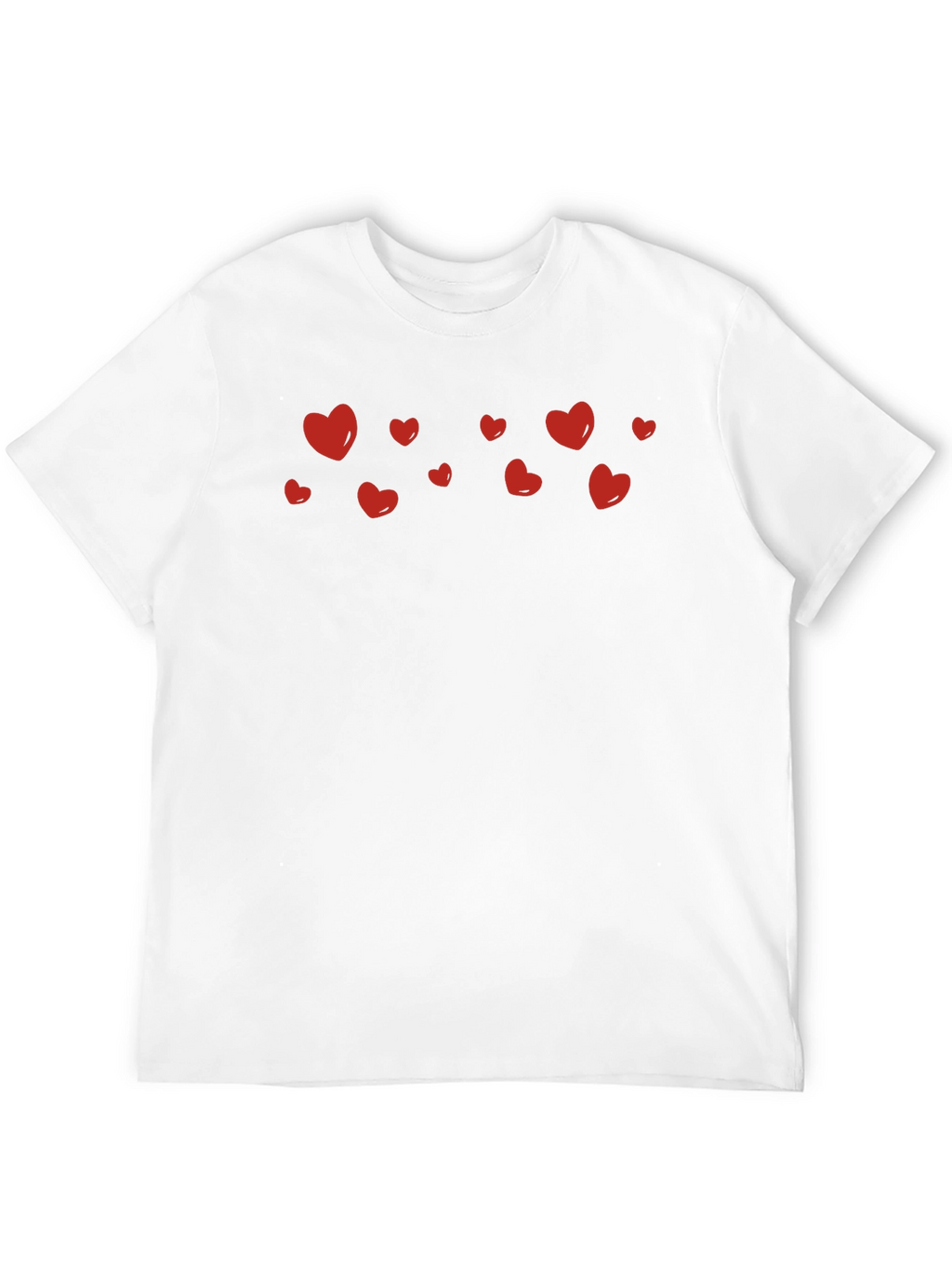 Heart Print Crew Neck T-Shirt