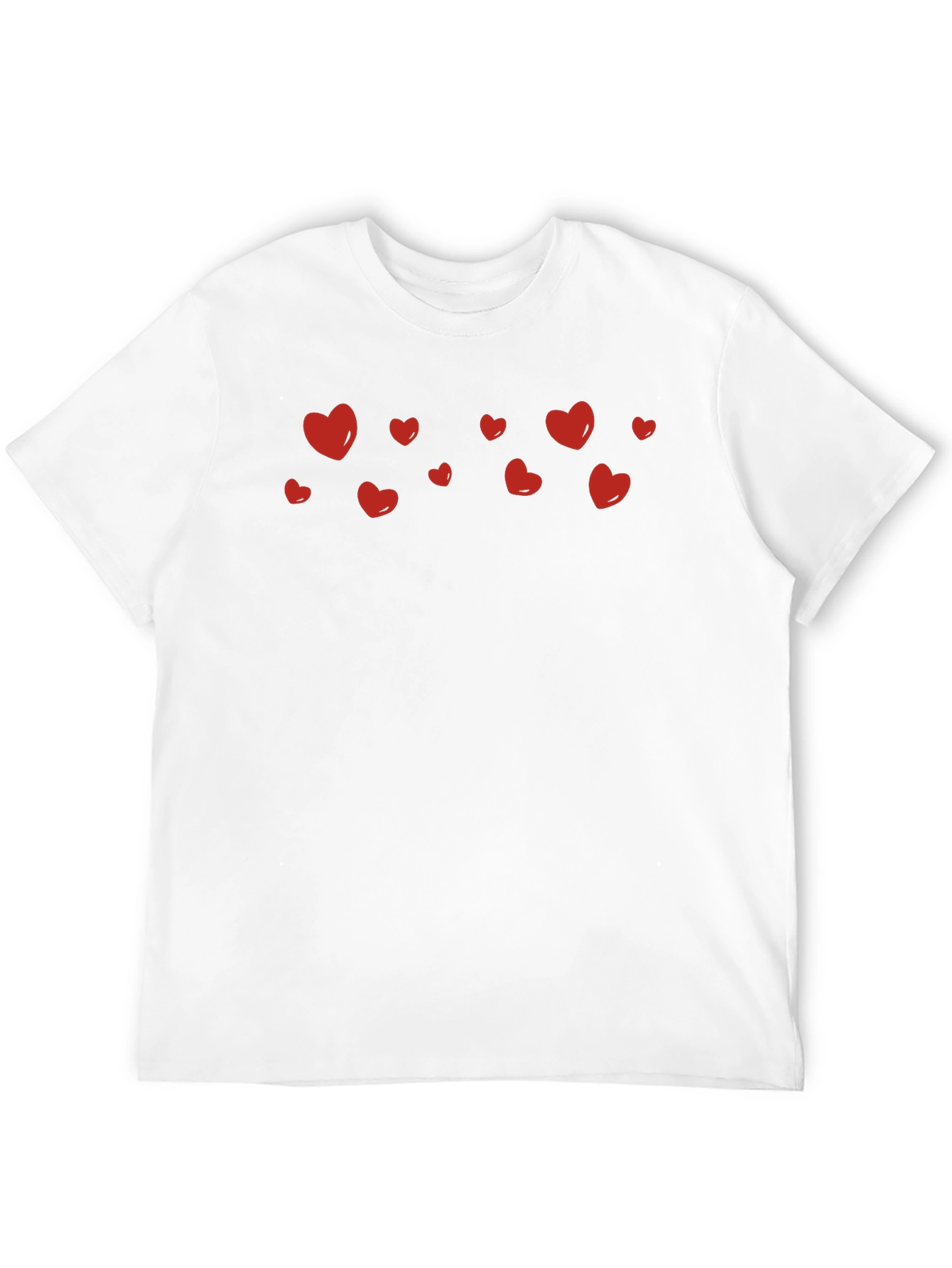 Heart Print Crew Neck T-Shirt