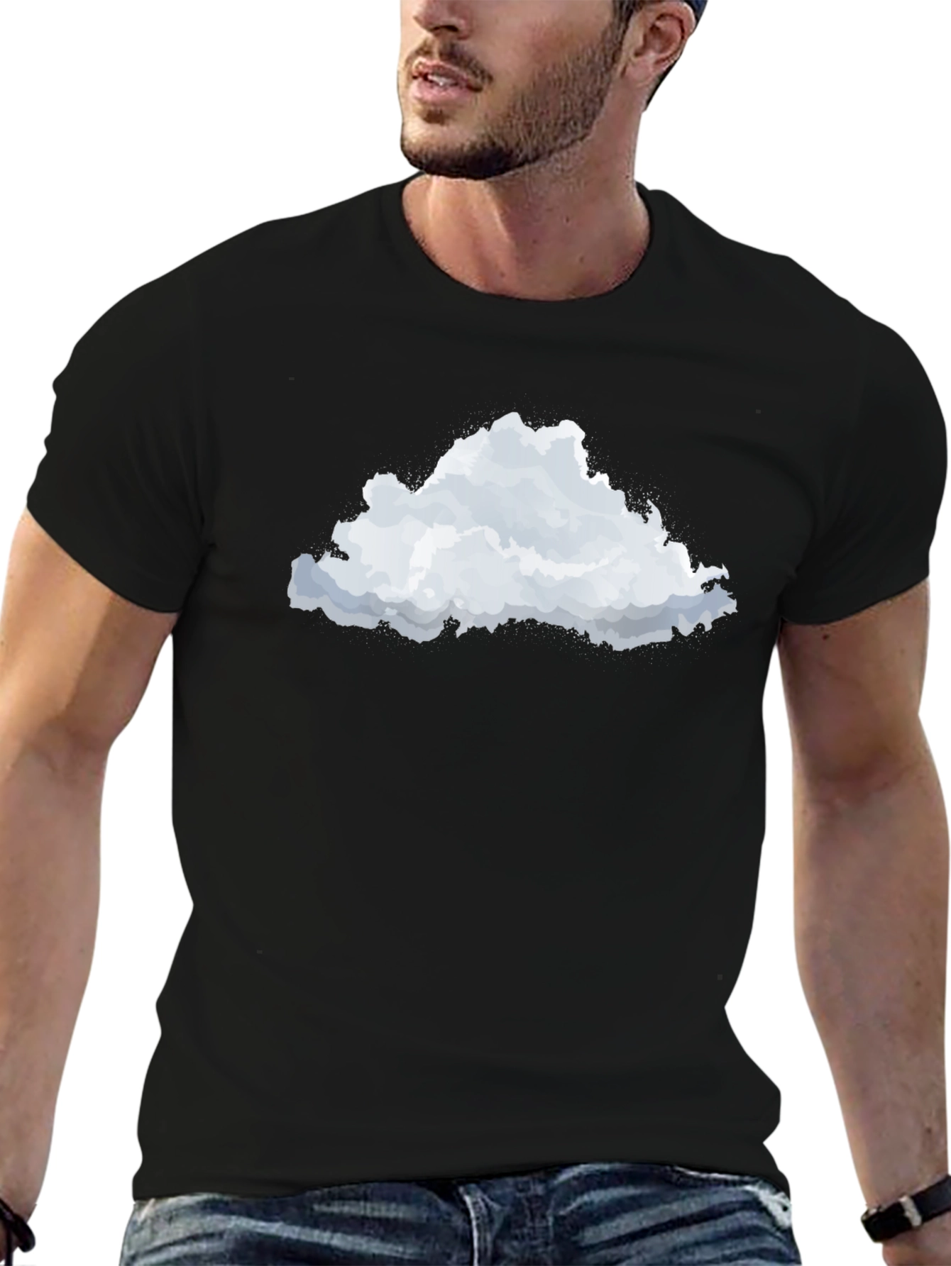 Cloud Graphic Black T-Shirt