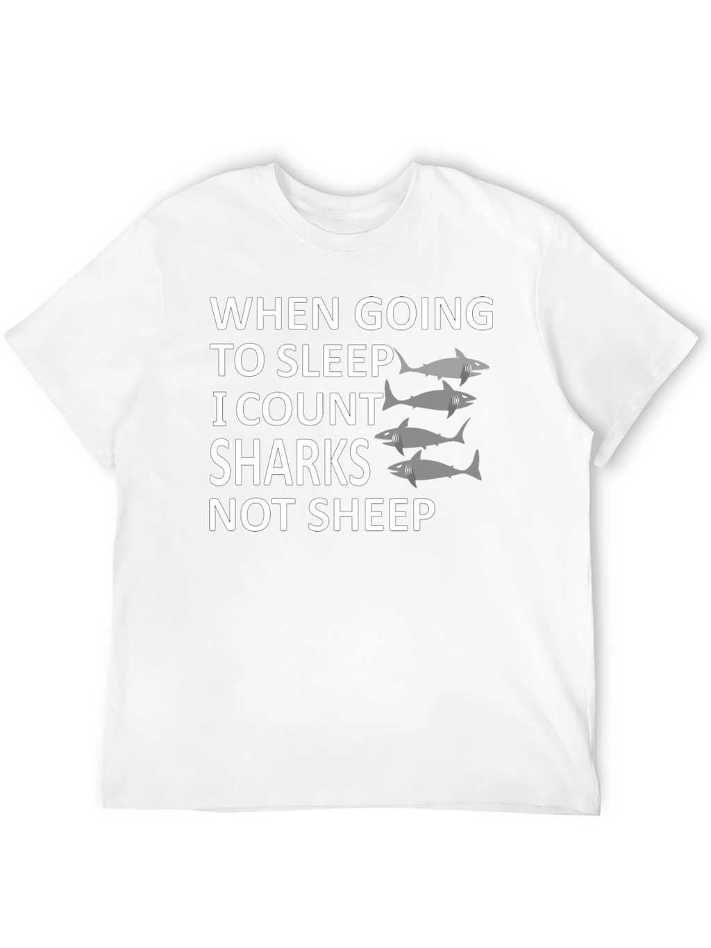 Shark Counting T-Shirt - Unique Sleep Aid Design