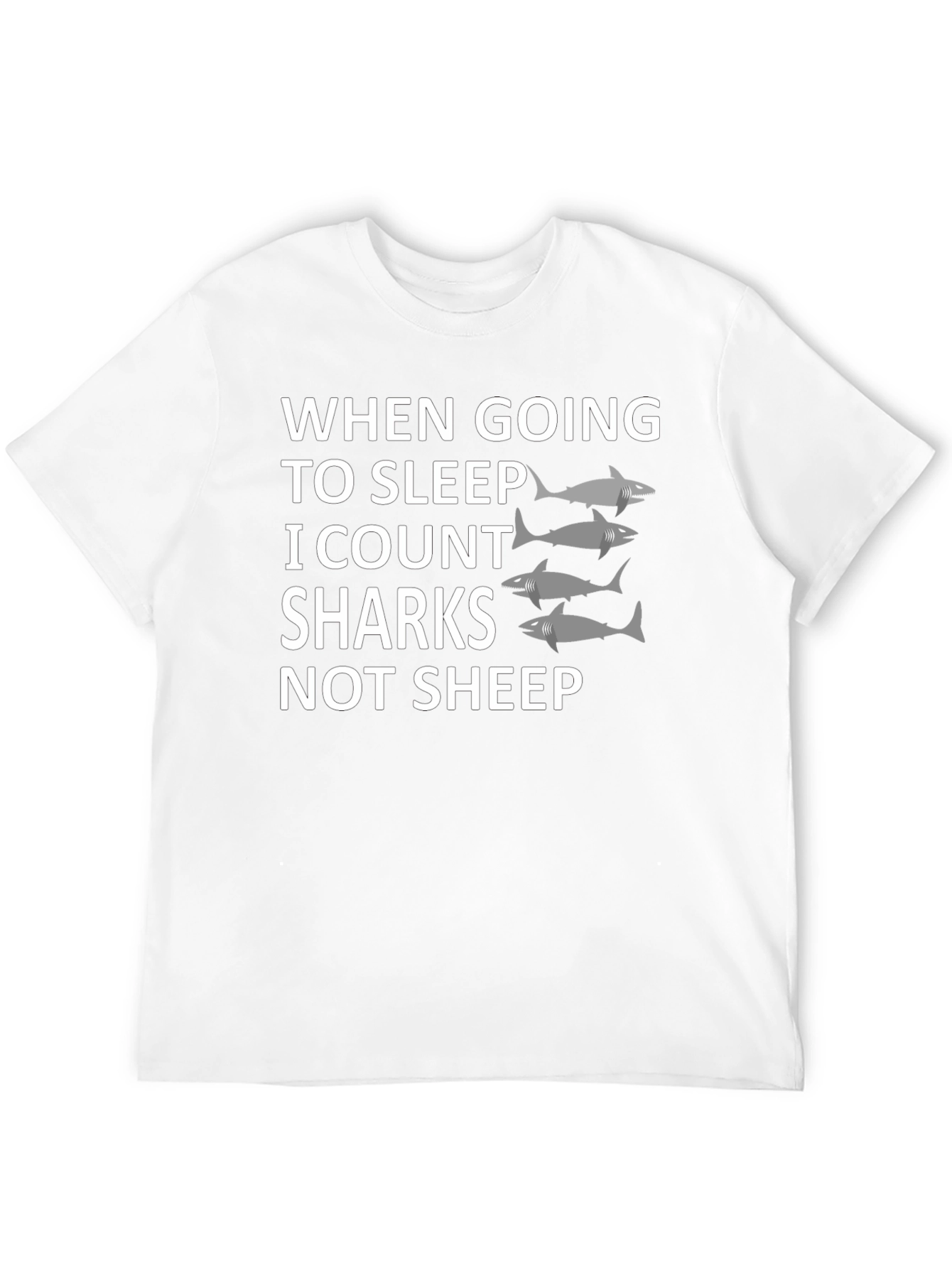 Shark Counting T-Shirt - Unique Sleep Aid Design