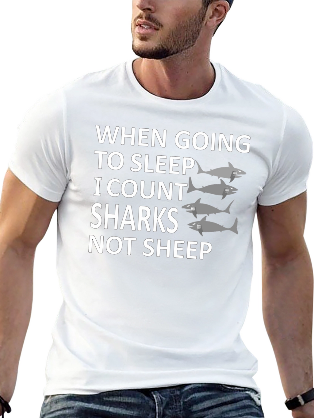 Shark Counting T-Shirt - Unique Sleep Aid Design