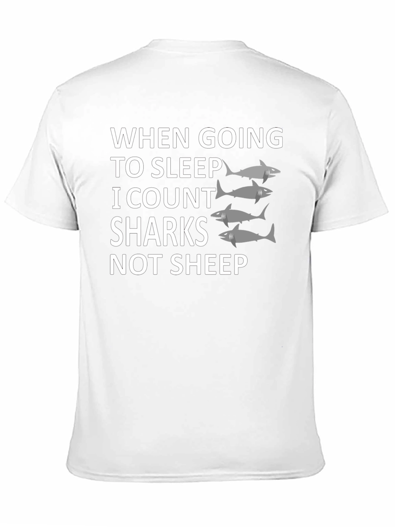 Shark Counting T-Shirt - Unique Sleep Aid Design