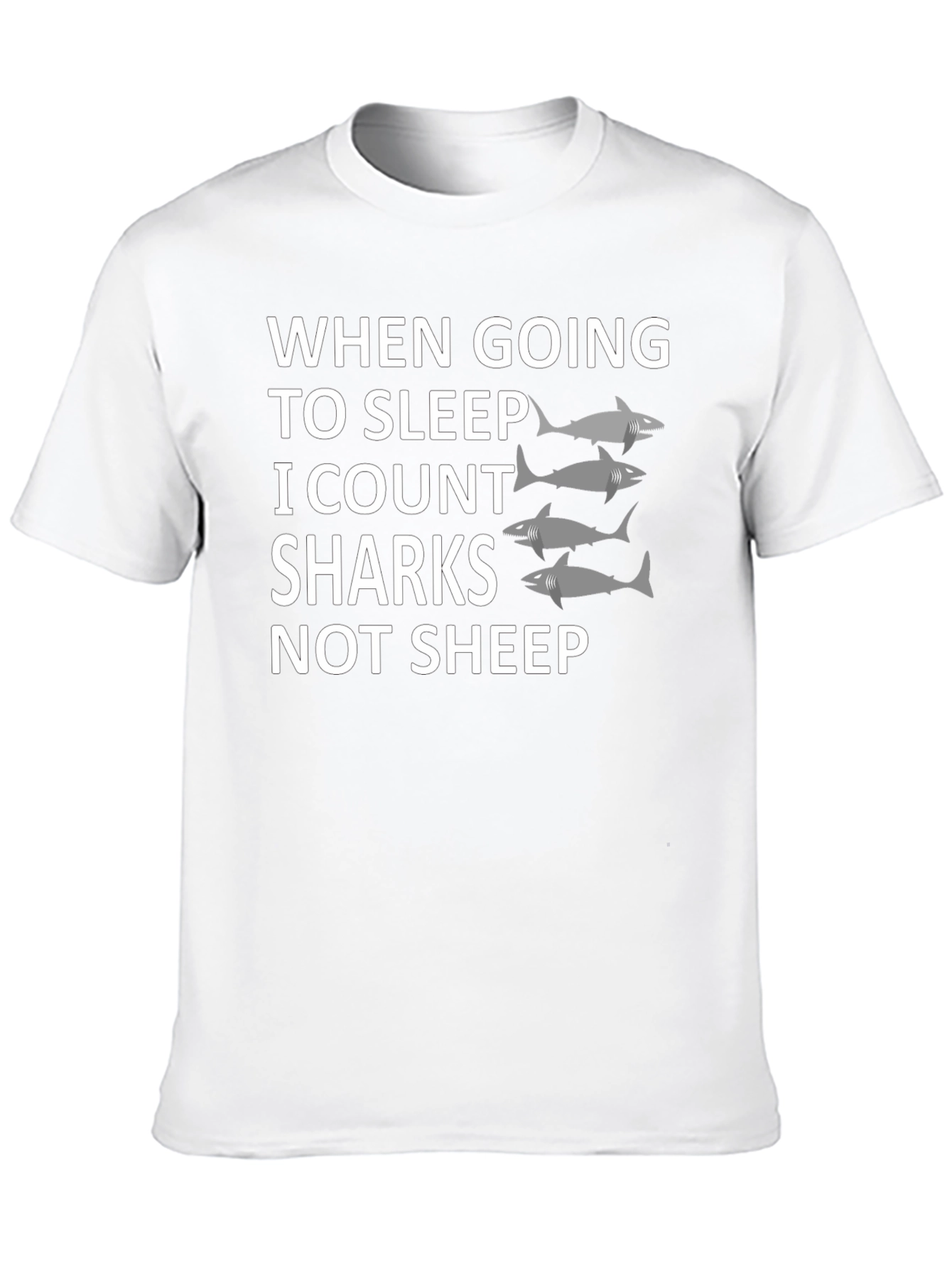 Shark Counting T-Shirt - Unique Sleep Aid Design