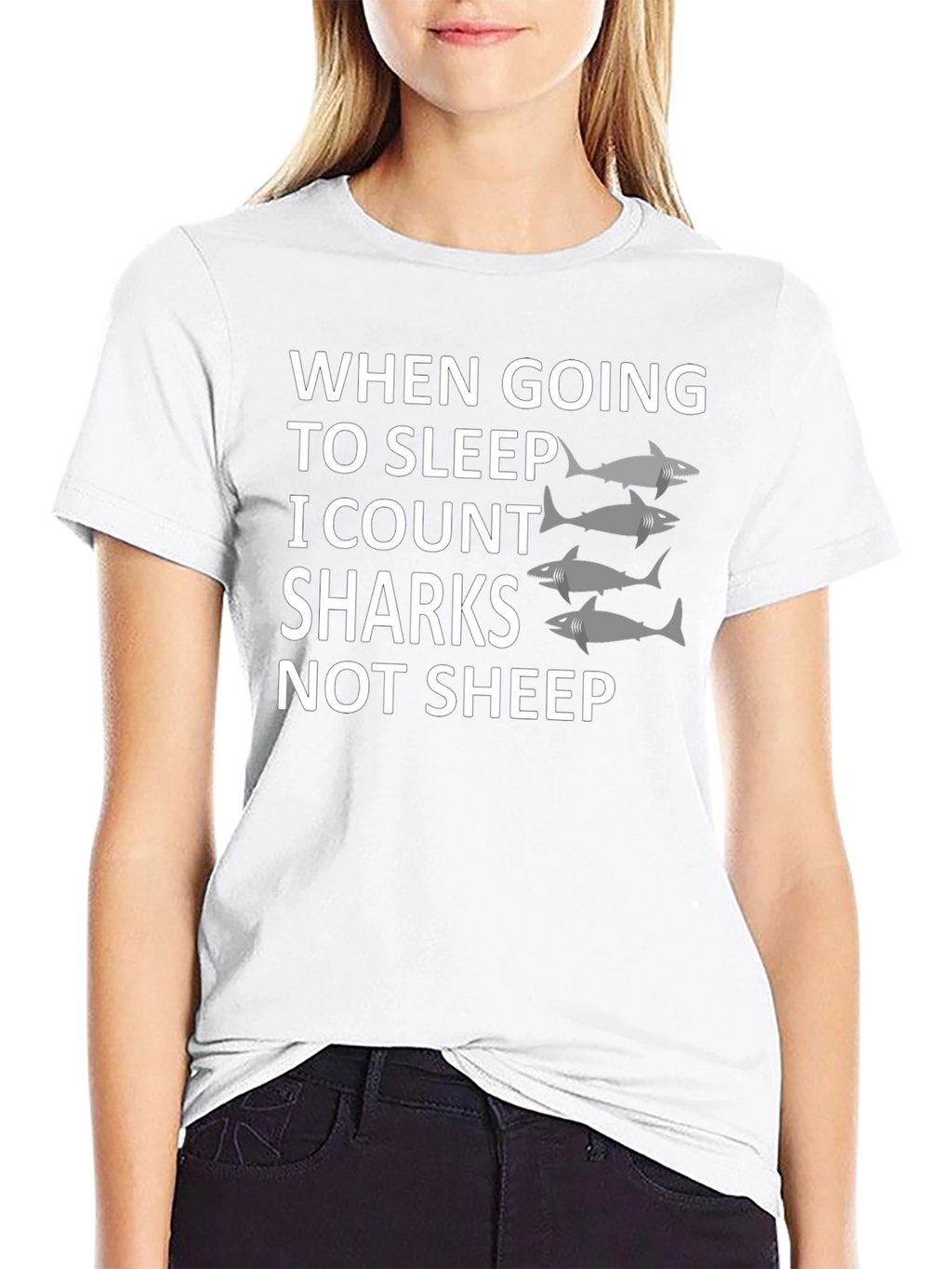 Shark Counting T-Shirt - Unique Sleep Aid Design