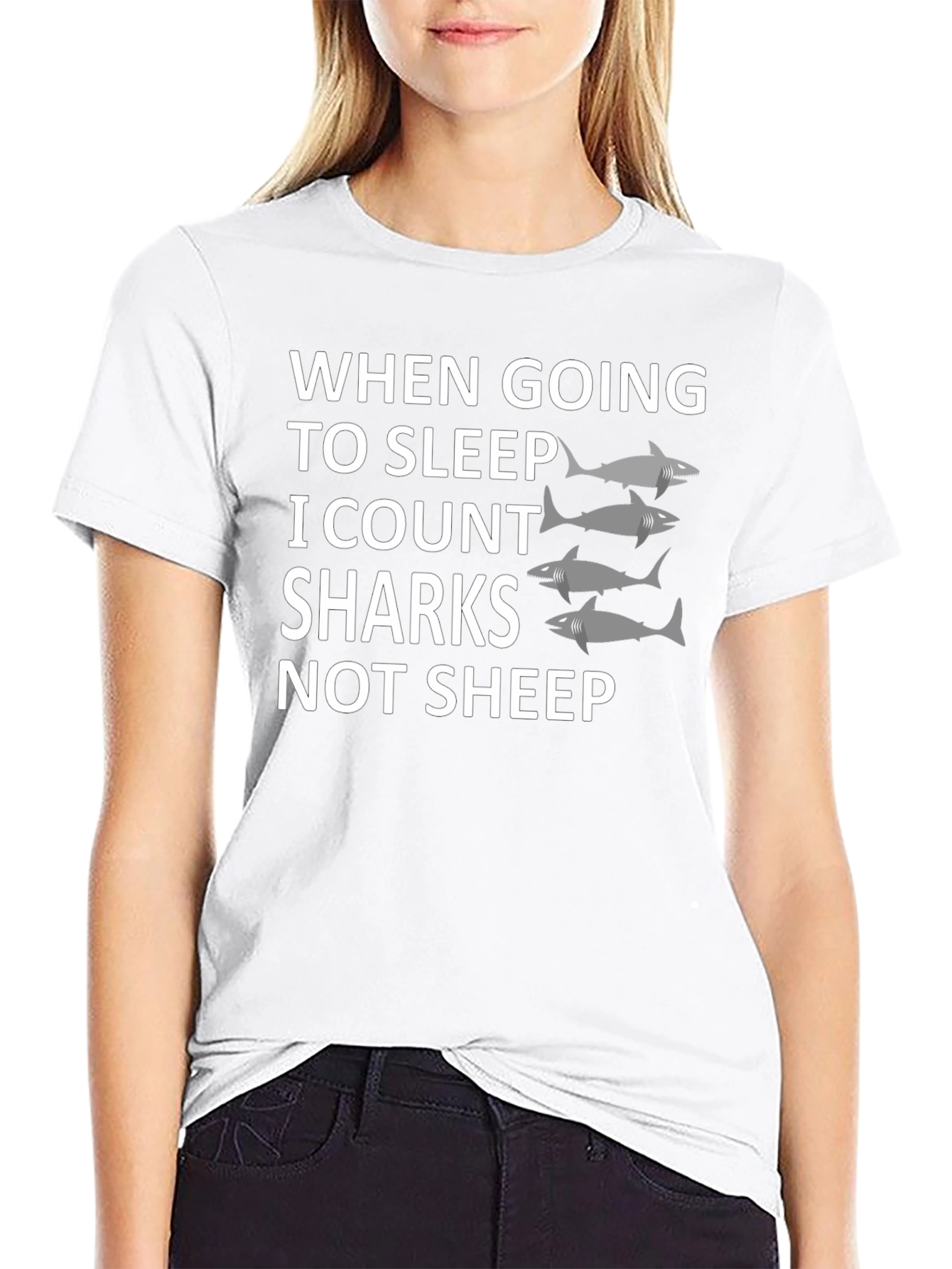 Shark Counting T-Shirt - Unique Sleep Aid Design