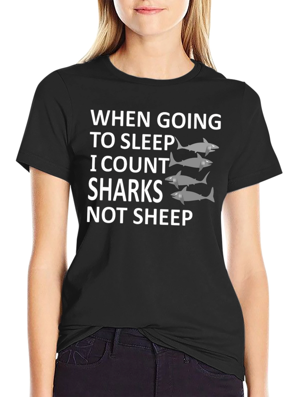 Shark Counting T-Shirt - Unique Sleep Aid Design