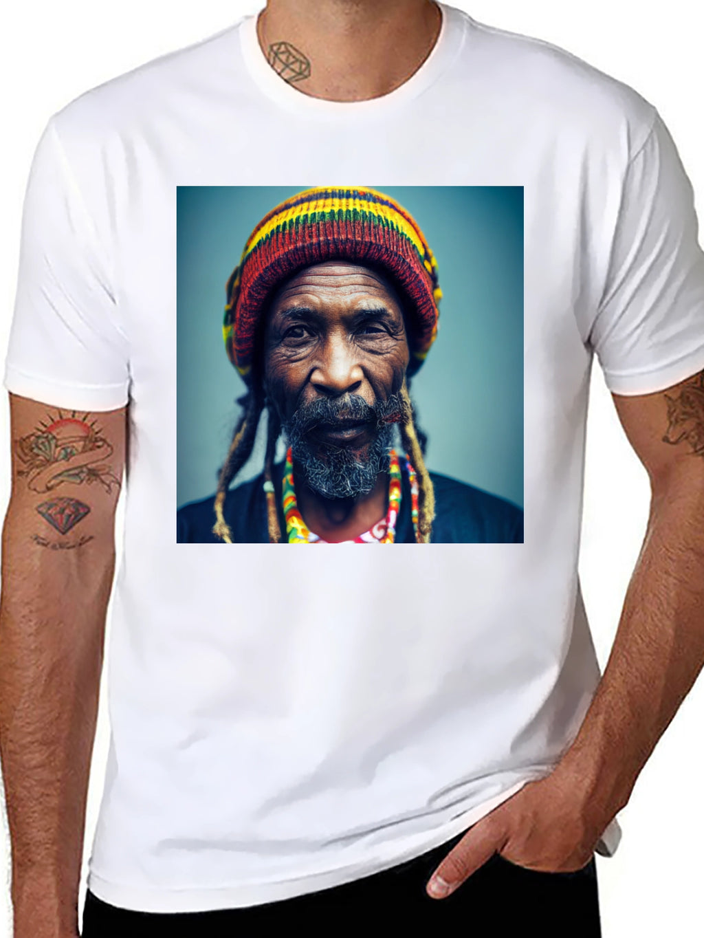 Rasta Man Graphic Tee - Cool Reggae Style