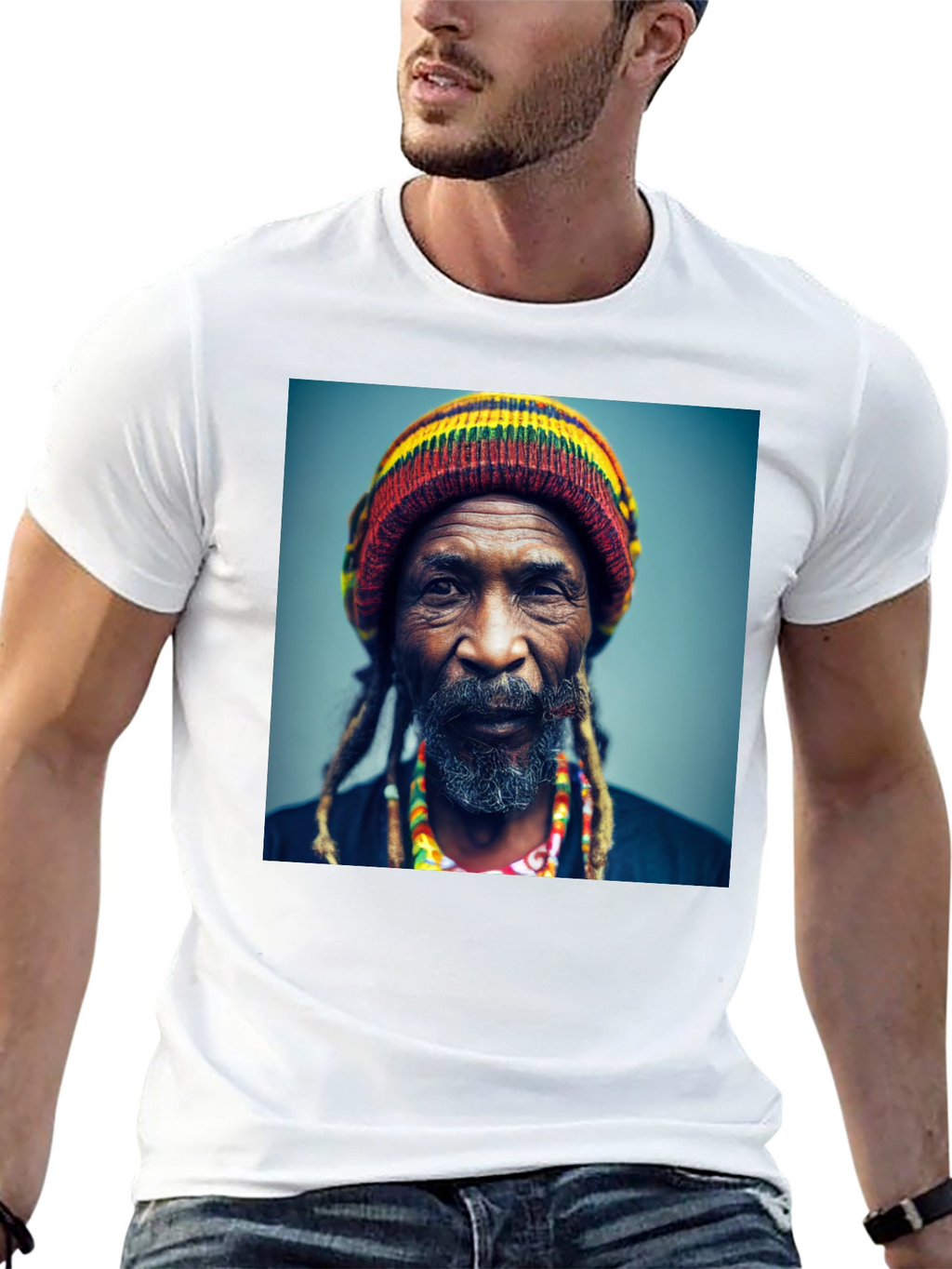 Rasta Man Graphic Tee - Cool Reggae Style
