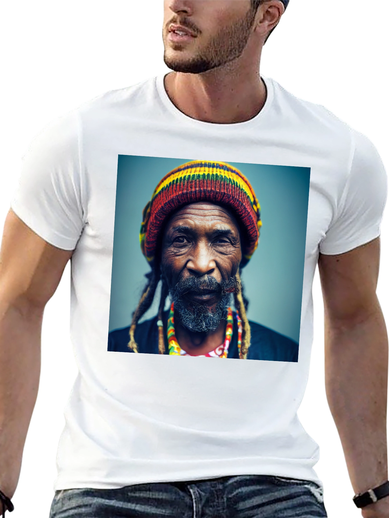 Rasta Man Graphic Tee - Cool Reggae Style