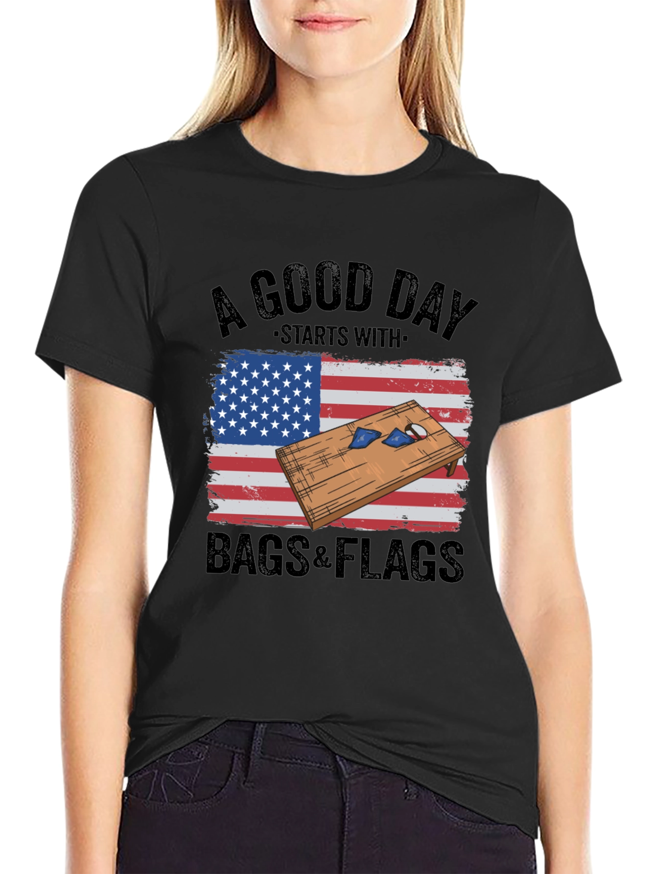 Bags & Flags Graphic T-Shirt