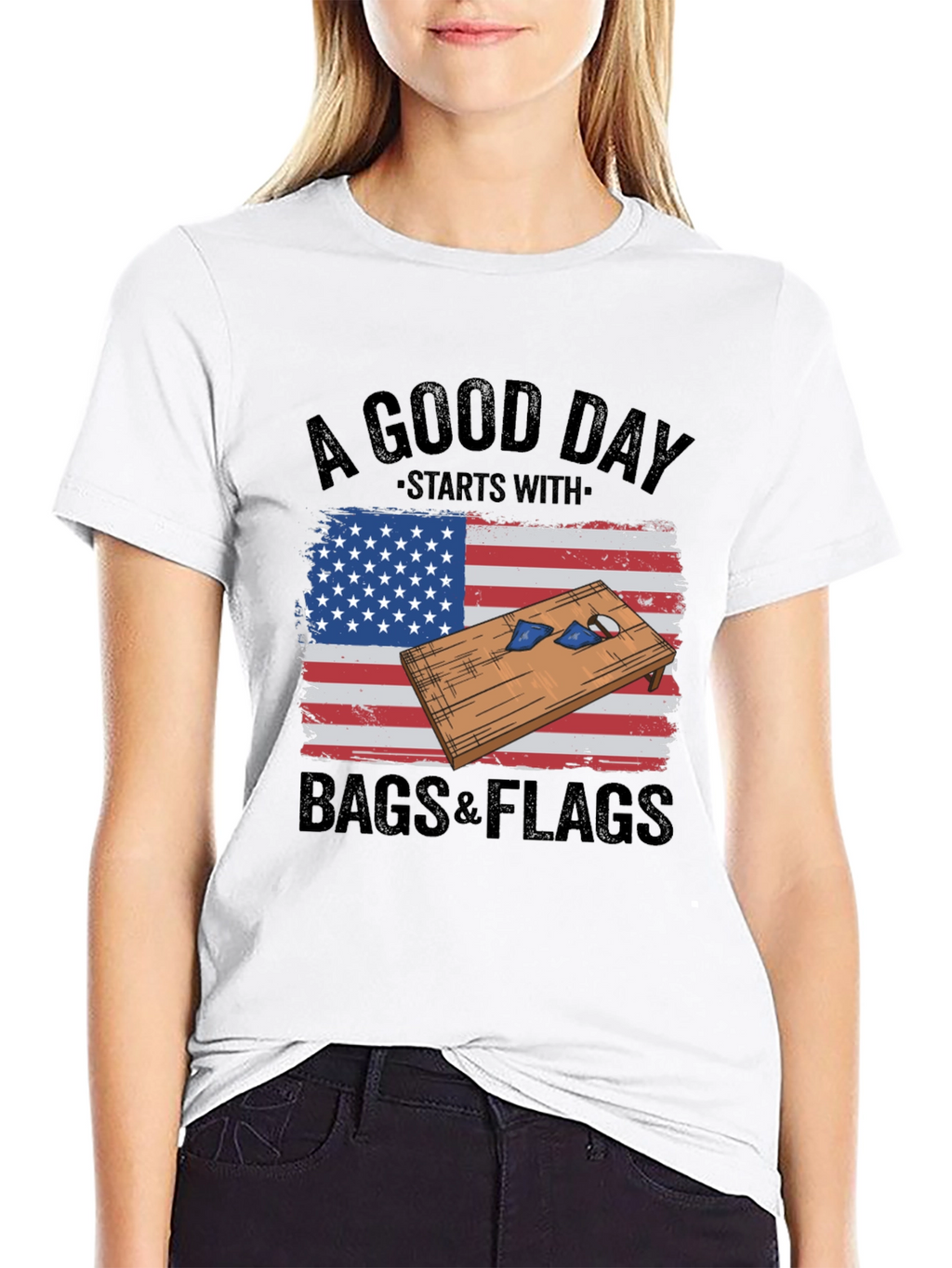 Bags & Flags Graphic T-Shirt
