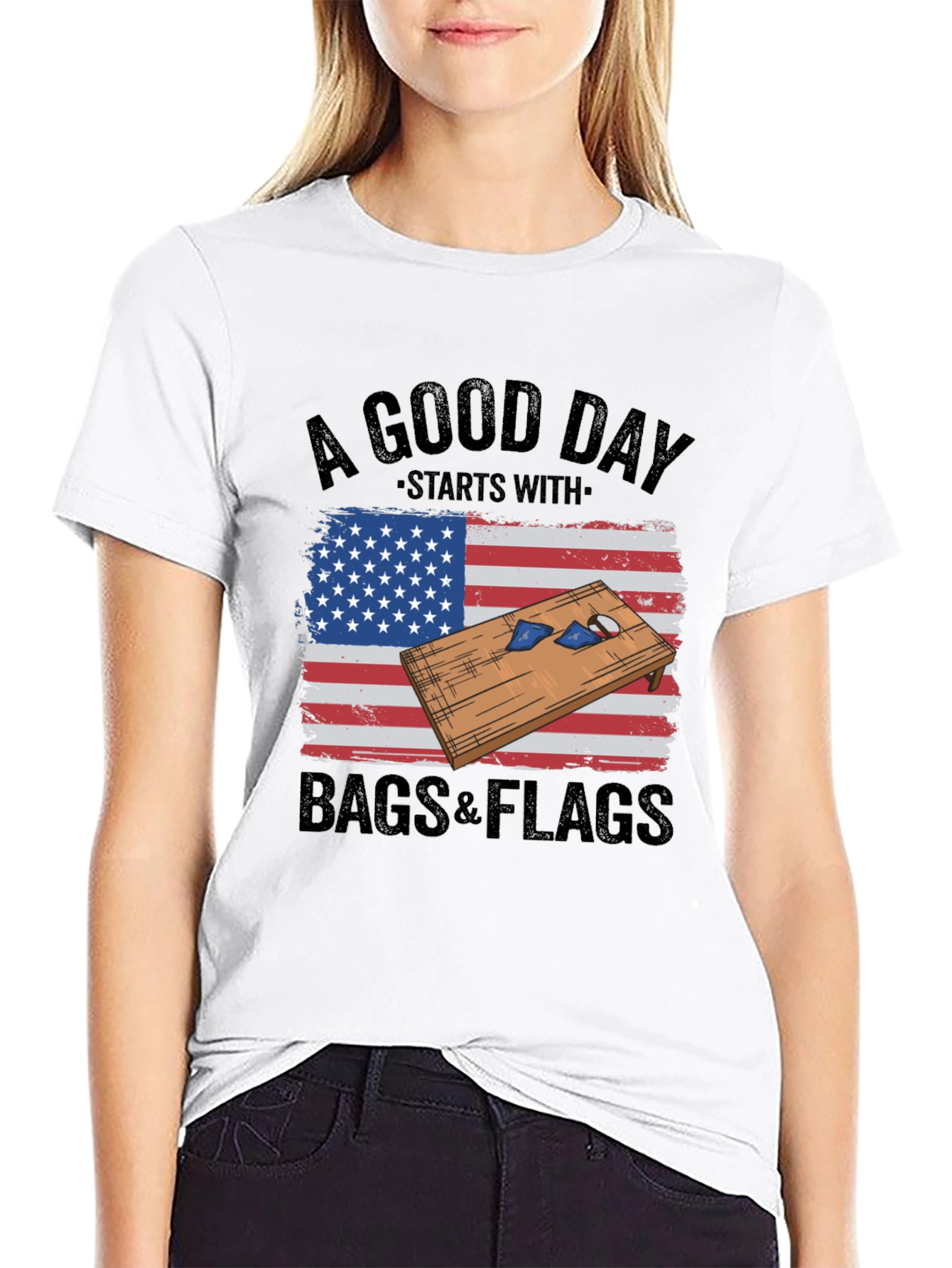 Bags & Flags Graphic T-Shirt