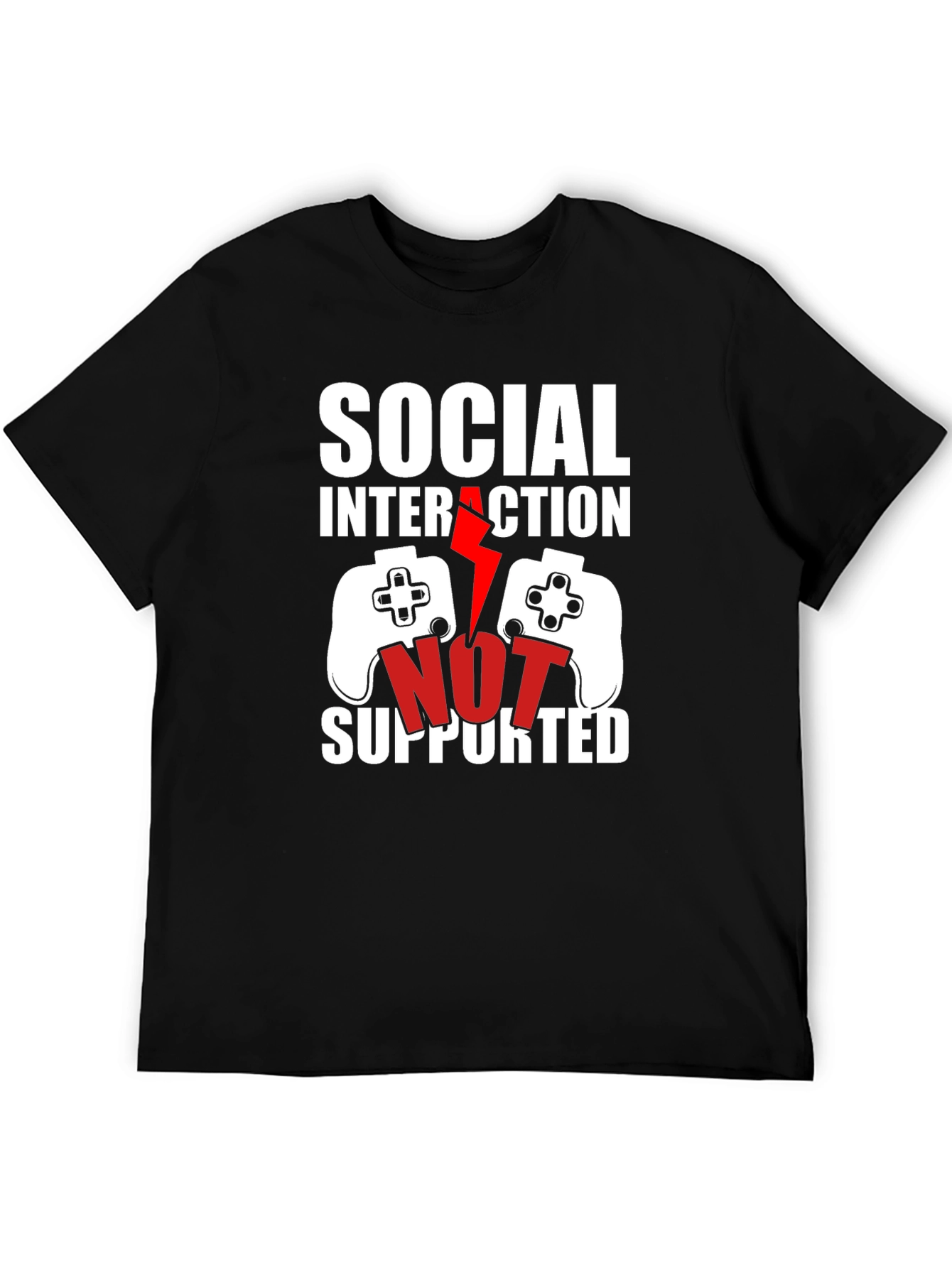 Social Interaction Not Supported Gamer T-Shirt