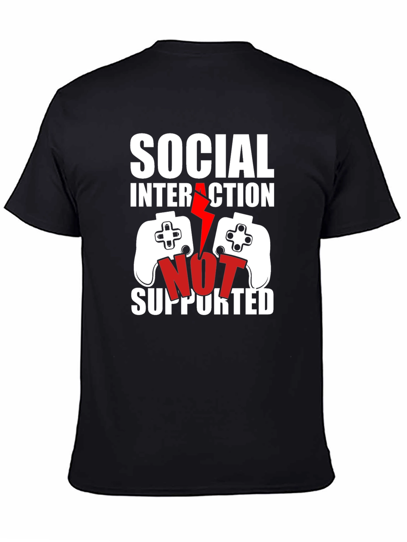 Social Interaction Not Supported Gamer T-Shirt