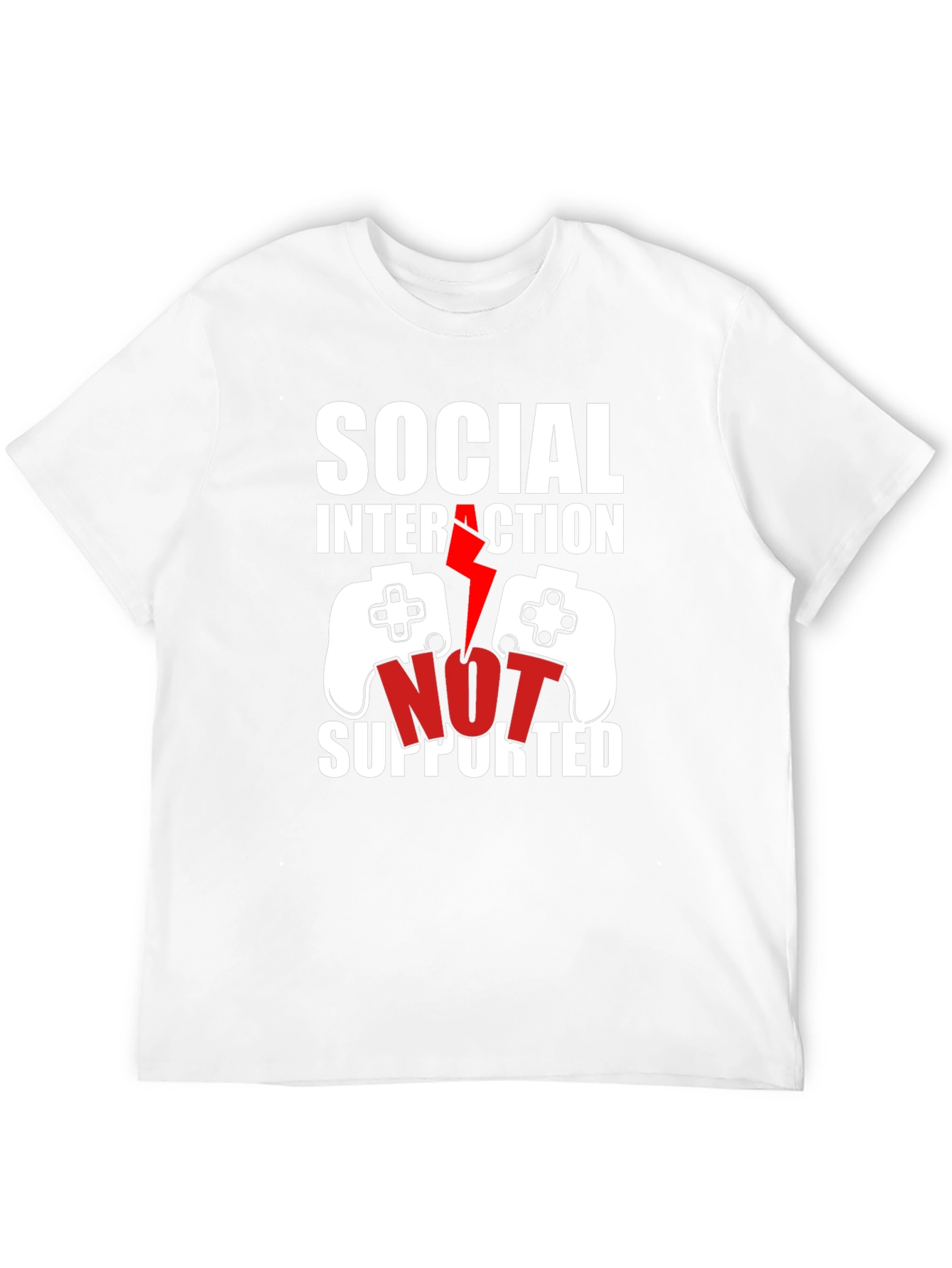 Social Interaction Not Supported Gamer T-Shirt