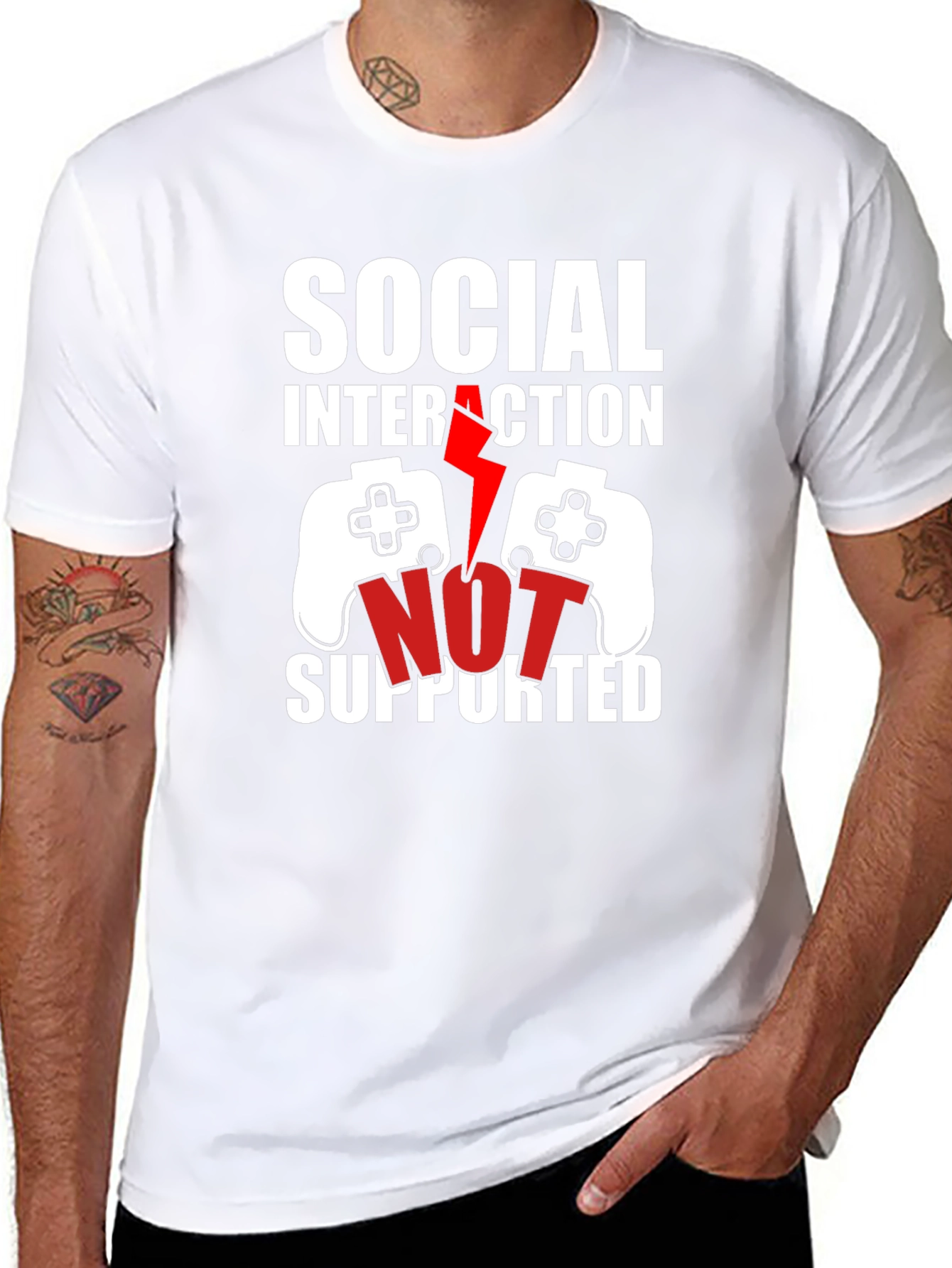 Social Interaction Not Supported Gamer T-Shirt
