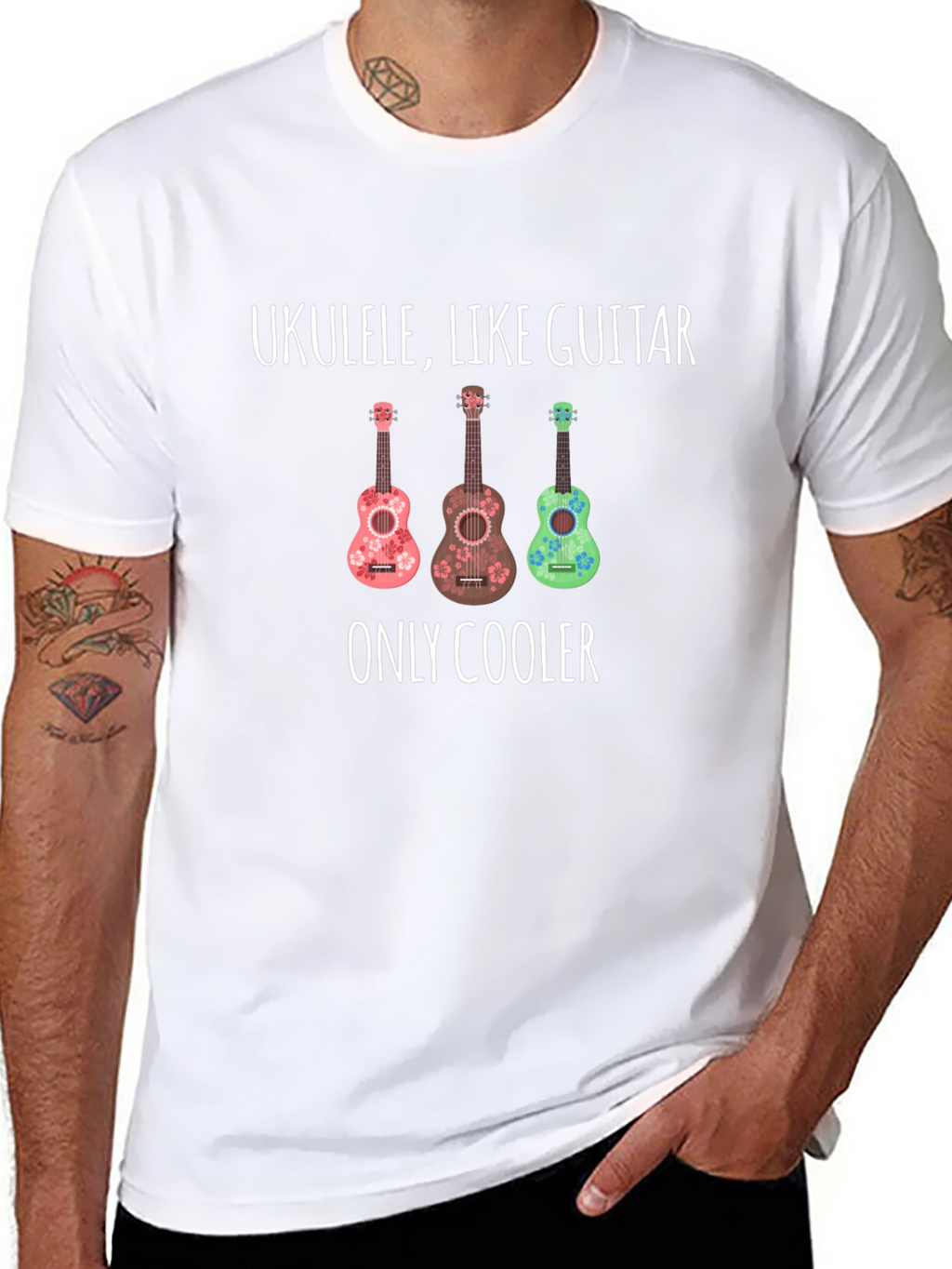 Ukulele Like Guitar Only Cooler Graphic Tee