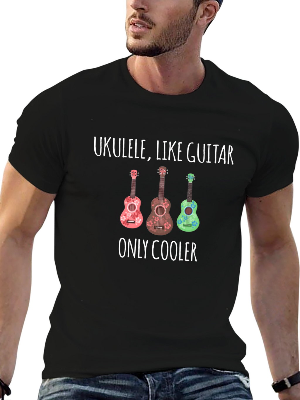 Ukulele Like Guitar Only Cooler Graphic Tee