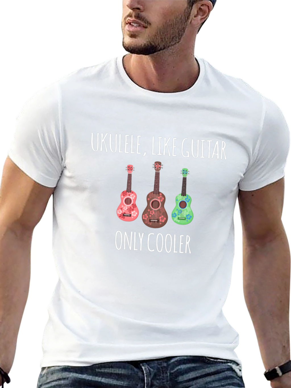 Ukulele Like Guitar Only Cooler Graphic Tee