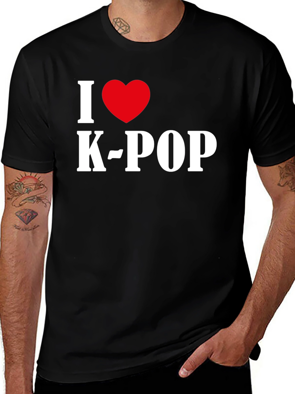 I Heart K-Pop Black T-Shirt