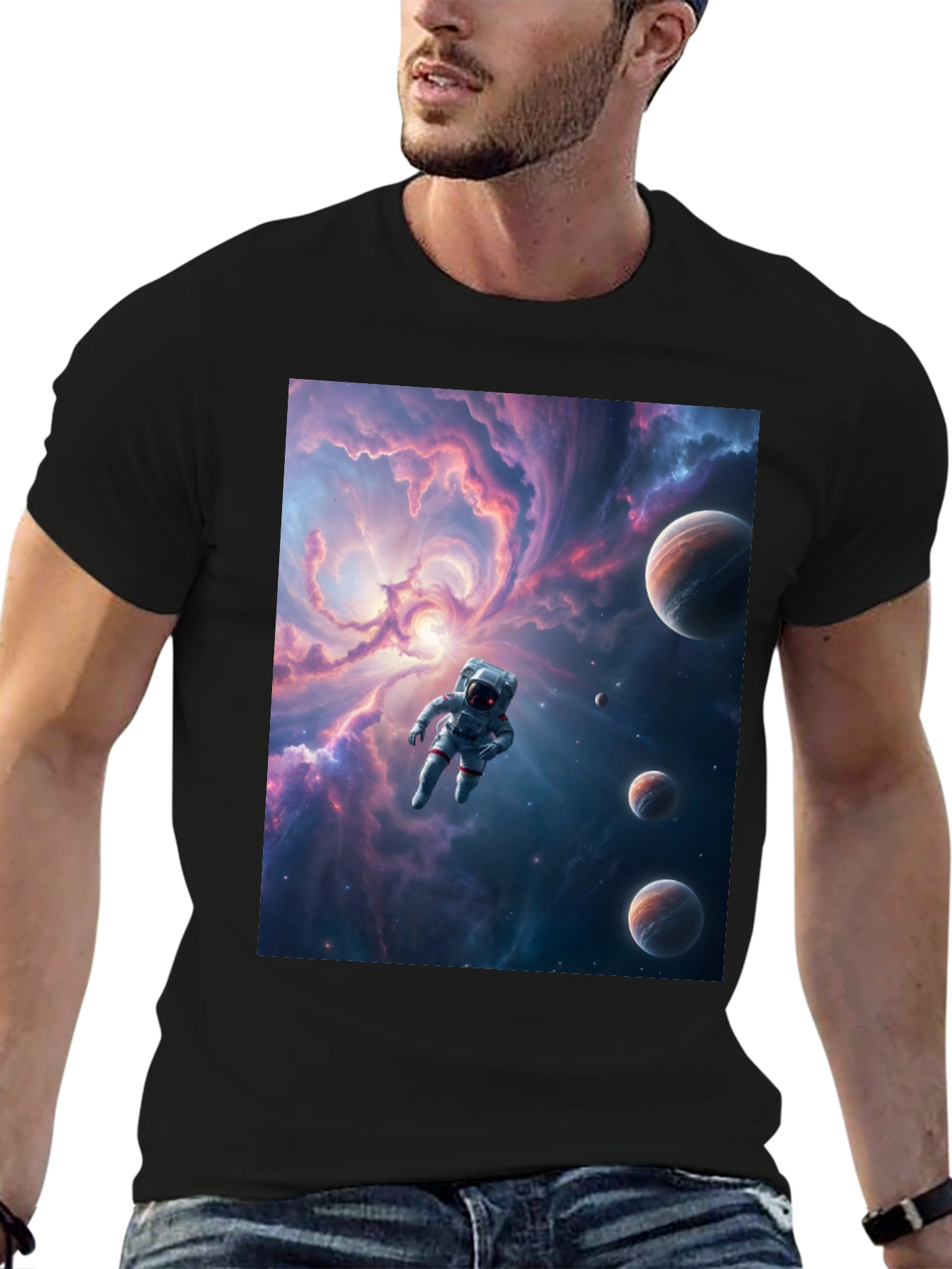 Astronaut Galaxy T-Shirt - Space Traveler Tee