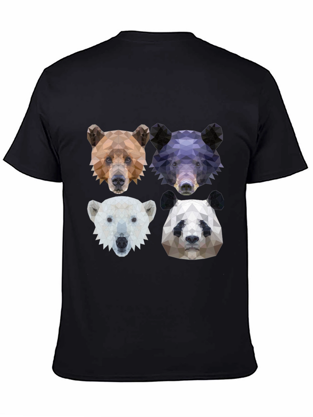 Geometric Bear Graphic T-Shirt - Animal Lover Tee