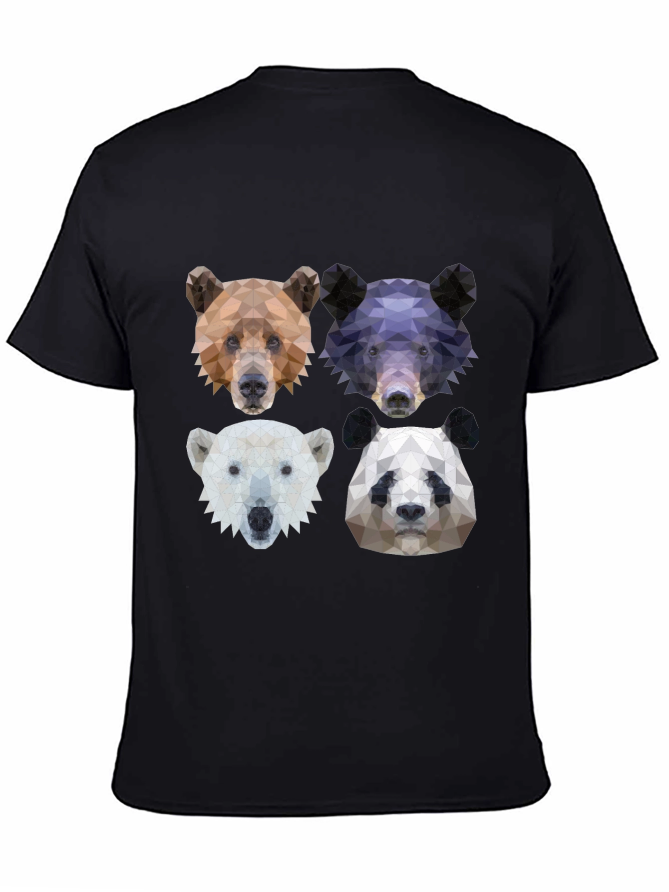 Geometric Bear Graphic T-Shirt - Animal Lover Tee