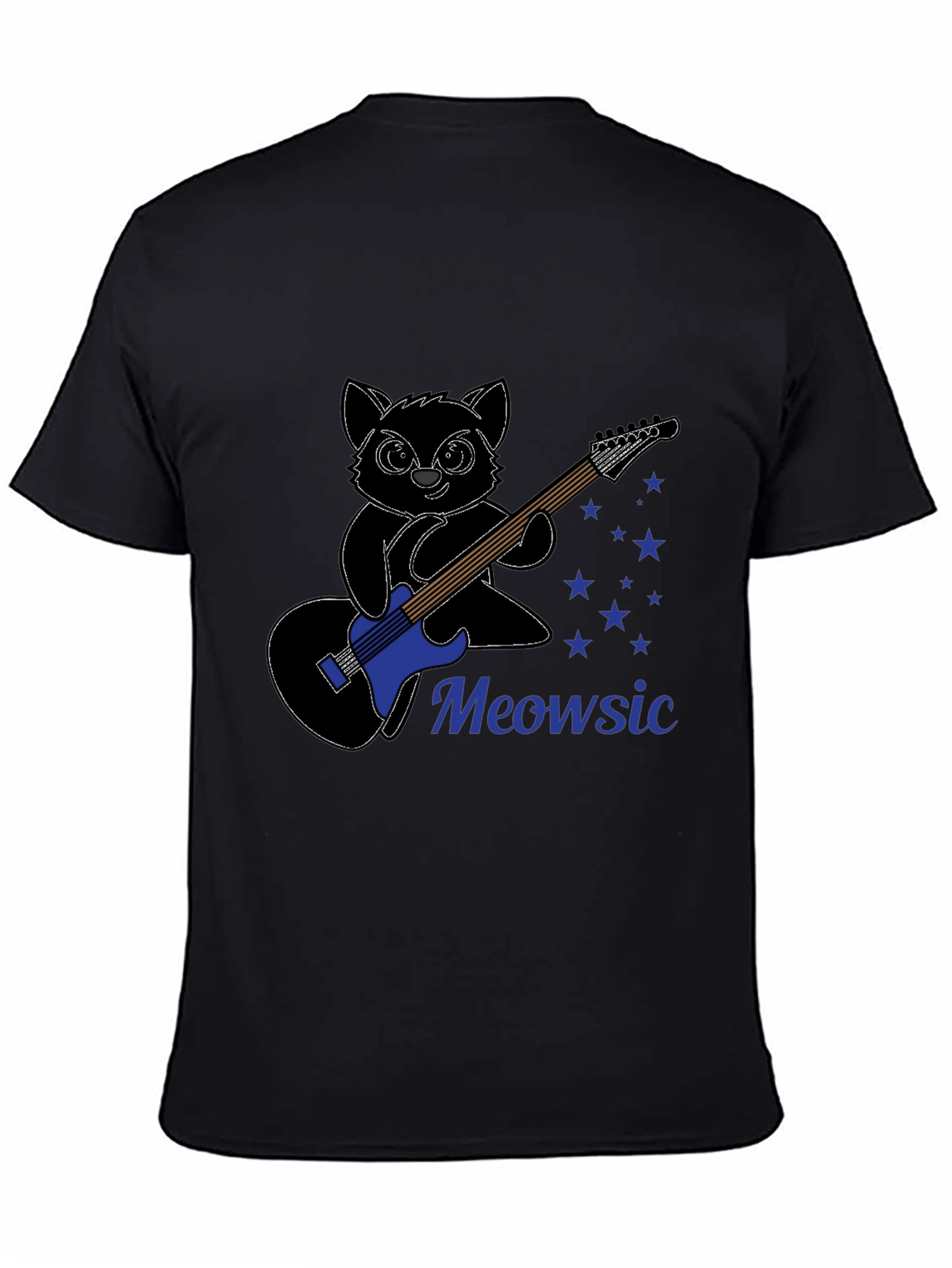 Meowsic T-Shirt: Cat Playing Guitar