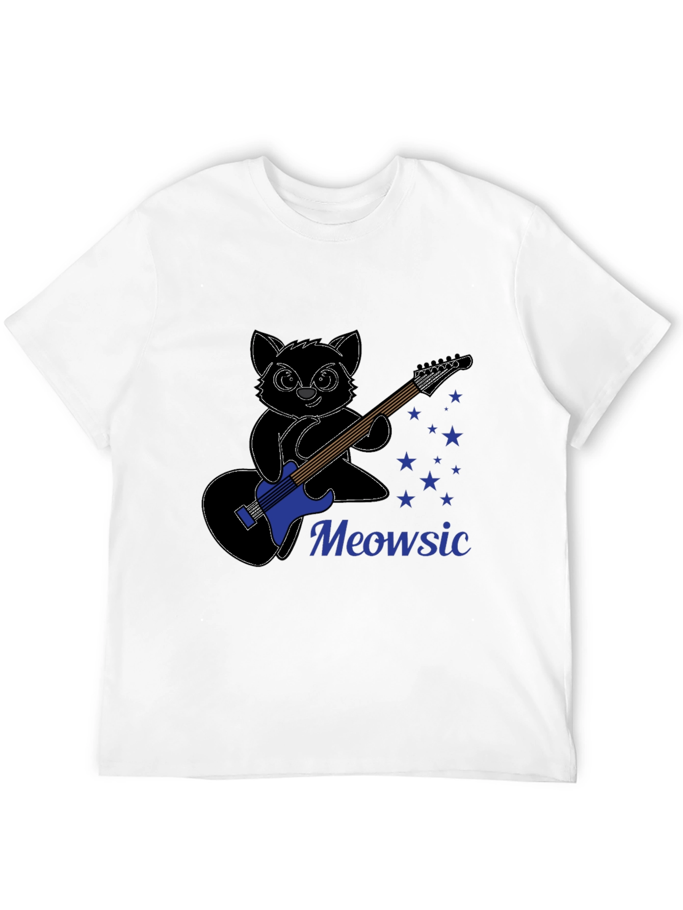 Meowsic T-Shirt: Cat Playing Guitar