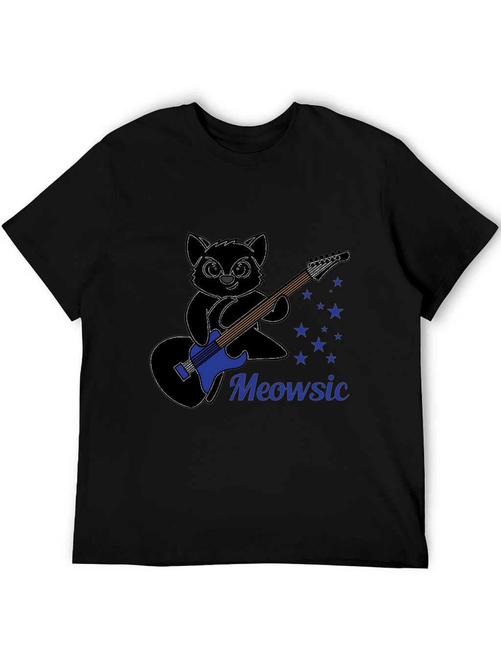 Meowsic T-Shirt: Cat Playing Guitar