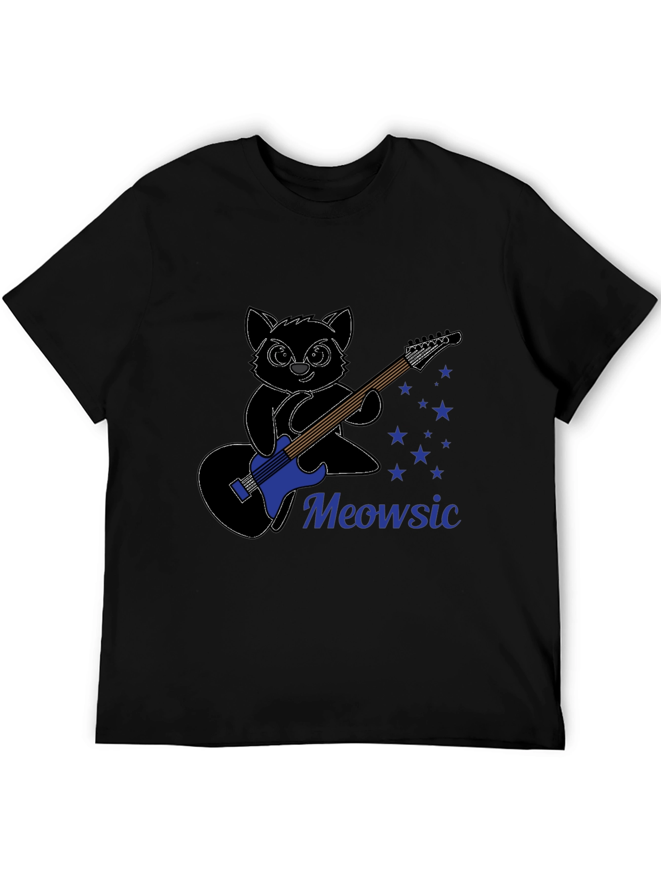 Meowsic T-Shirt: Cat Playing Guitar