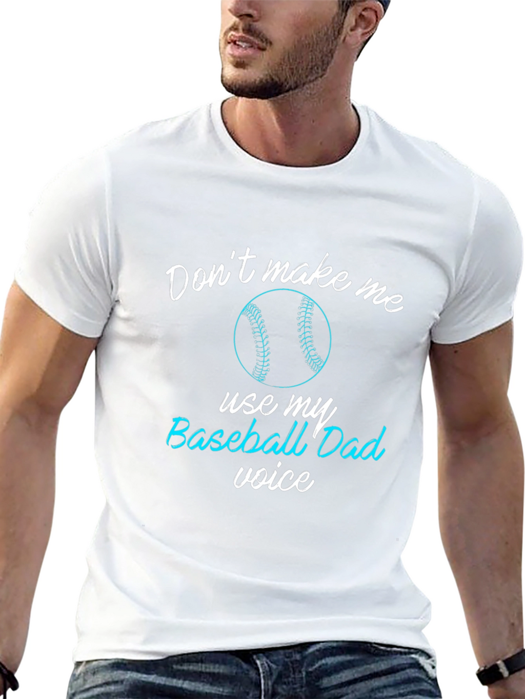 Baseball Dad Voice Graphic T-Shirt