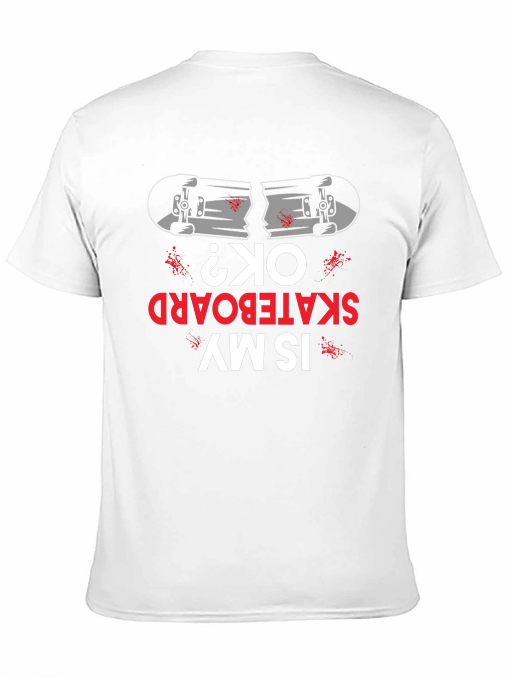 Broken Skateboard Graphic Tee - Humorous Skateboarding T-Shirt