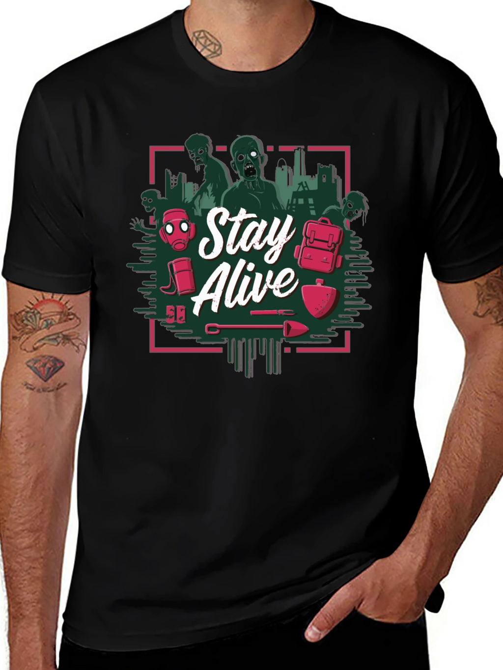Stay Alive Zombie Apocalypse T-Shirt