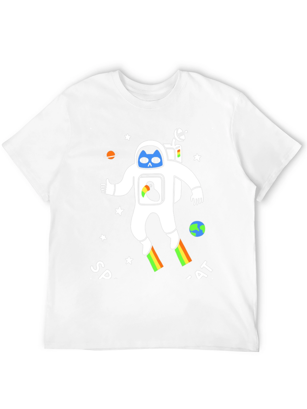 Astronaut Cat Graphic T-Shirt