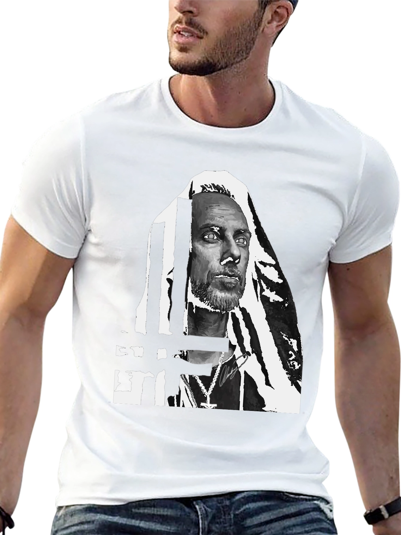 Graphic Print Crew Neck T-Shirt