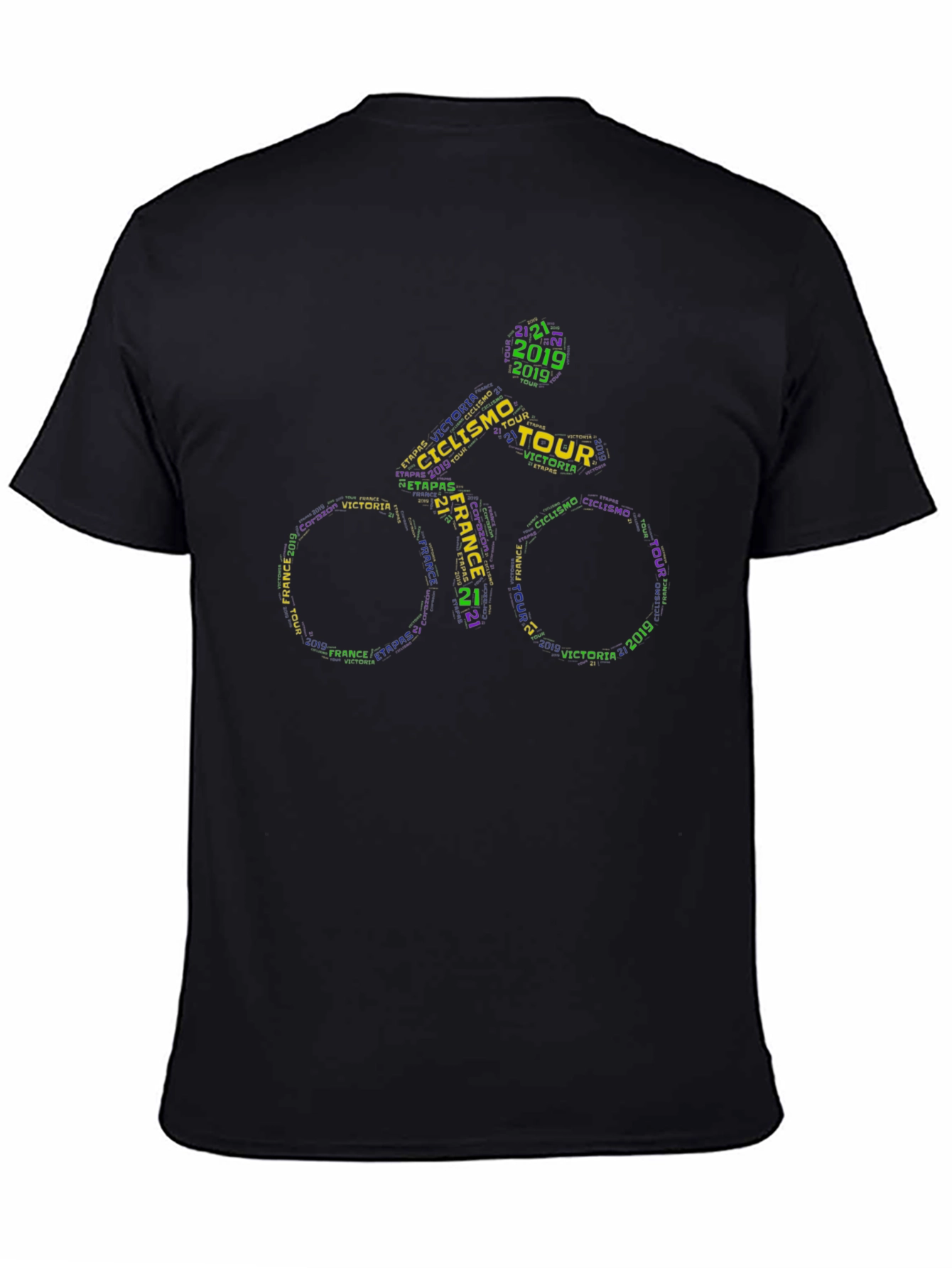 Cycling Tour Typography Tee - Unique Design Comfortable Fit