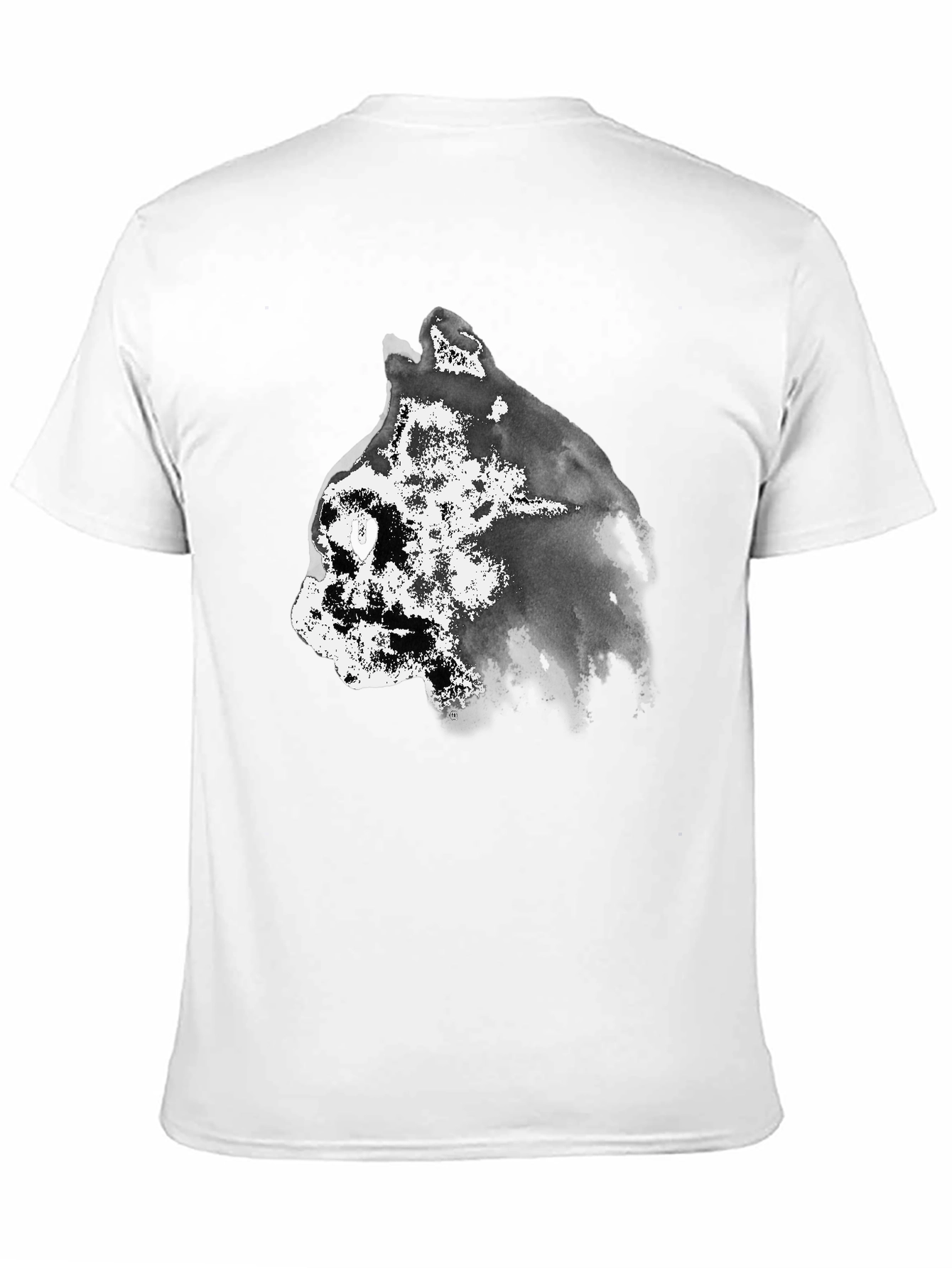 Abstract Cat Graphic Black T-Shirt