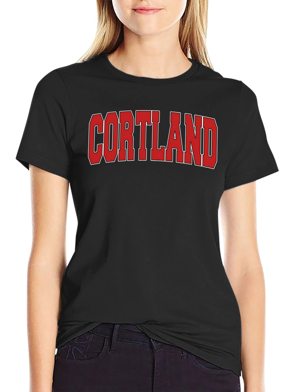 Cortland Graphic T-Shirt Bold Red Text