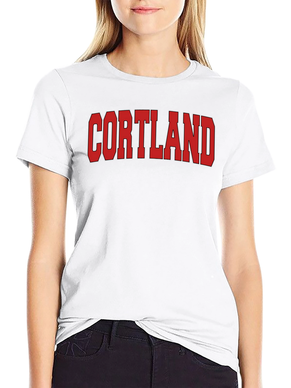 Cortland Graphic T-Shirt Bold Red Text