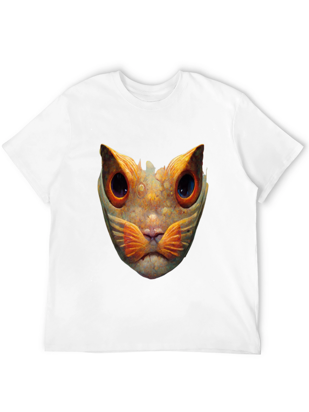 Abstract Cat Graphic T-Shirt