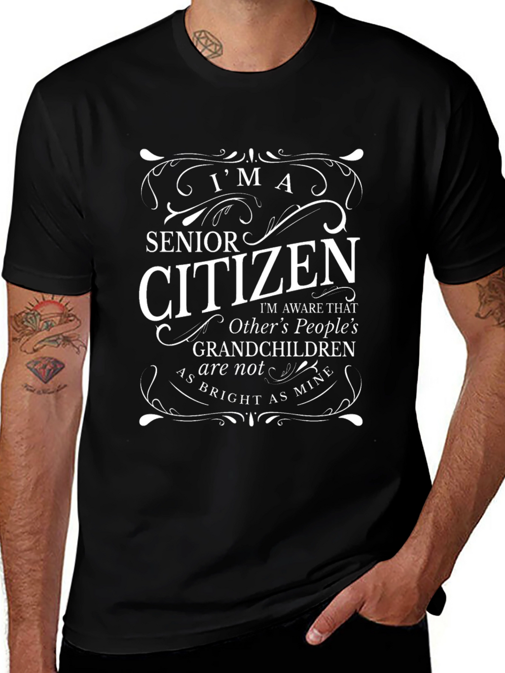 Senior Citizen Grandchildren Graphic T-Shirt